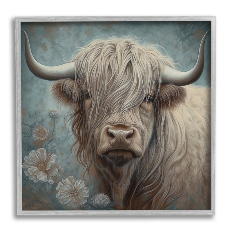 «Mystic Highland Cattach» par Steve Hunziker, Estampe numérique Farmhouse, H 24 po x l 24 po x P 1,5 po