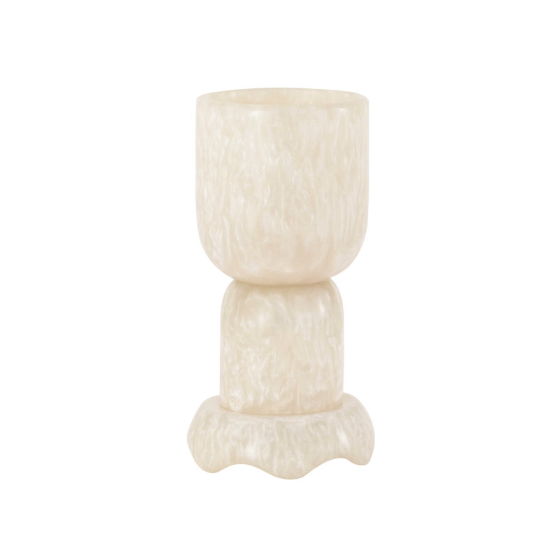 Coupe plateforme en résine, Beige