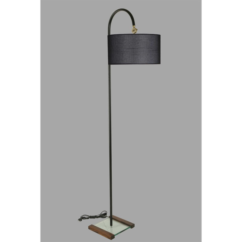 Bovell 165cm Arched Floor Lamp, Black