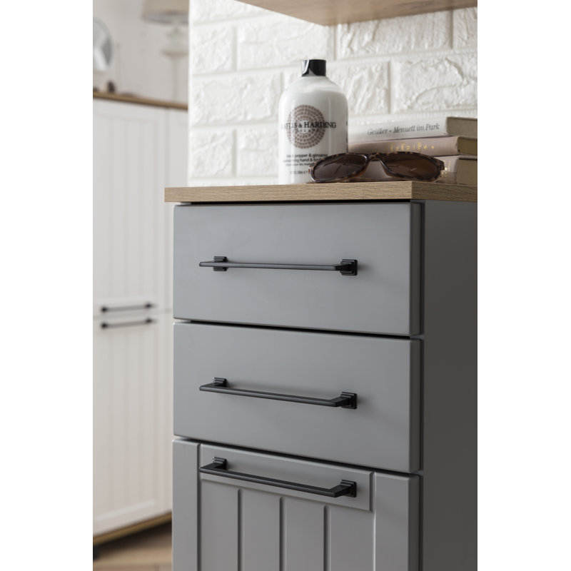 Alapaha Base Cabinet in Country House, Platinum gray/oak