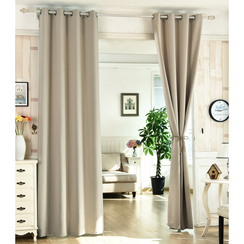 Gitty Blackout Eyelet Curtain Panel, White, 135 W x 225 D cm