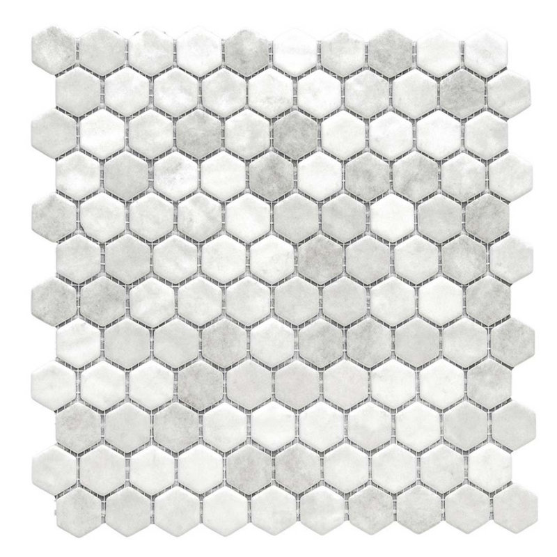 Eterna 1" x 1" Straight Edge Glass Mosaic Wall And Floor Tile, Shabby Gray