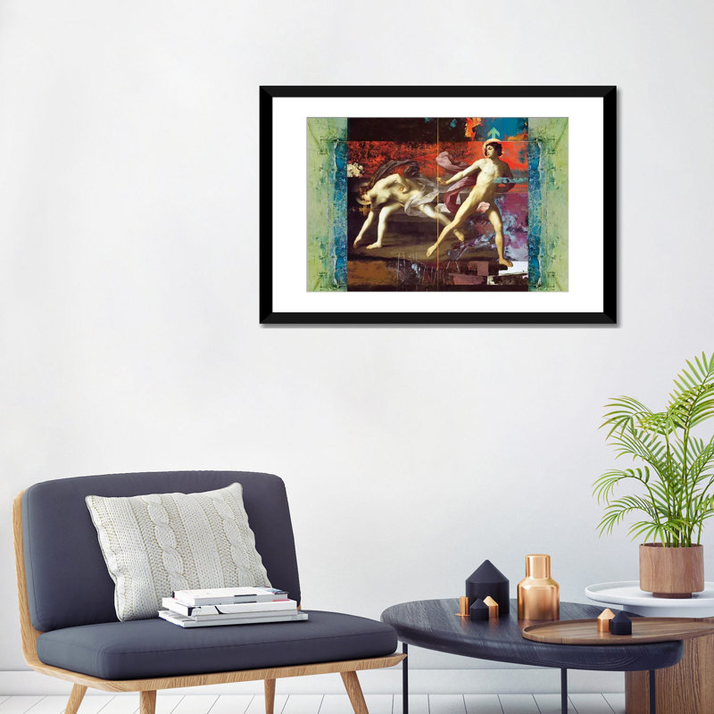 « it & it », impression sur toile, H 16 po x l 24 po x P 1 po, Papier beaux-arts encadré noir