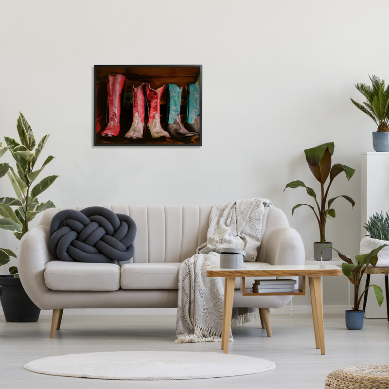 Photographie de bottes de cow-boy par Beth Sheriden, Giclée encadrée noir minuit, H 24 po x l 30 po x P 1,5 po