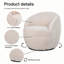 Chaise contemporaine beige avec pivotement à 360 ° et mousse pour une assise relaxante beige à 360 degrés-121084456