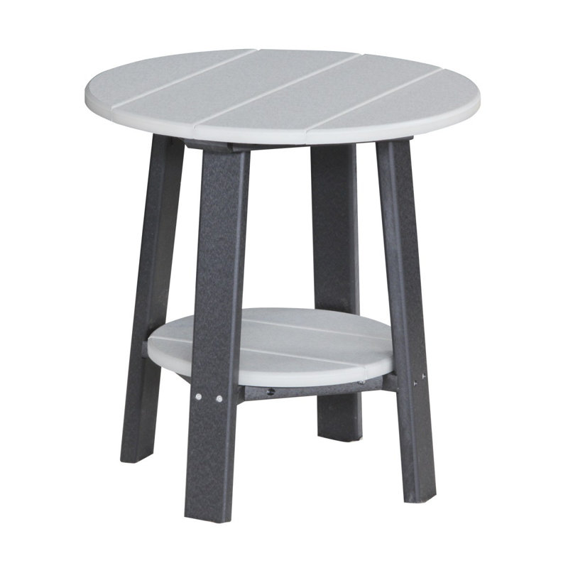 Table d’appoint en plastique Azhineh, Gris colombe, Ardoise, 22" H x 21" W x 21" D