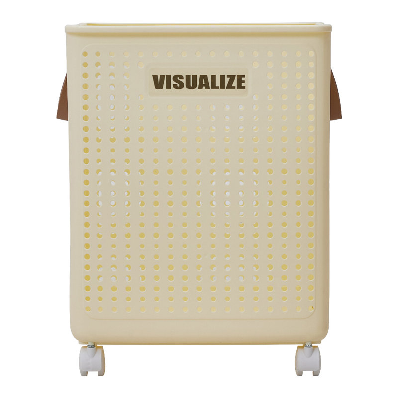 Plastic Laundry Basket with Handles, 50cm H x 37.7cm W x 31cm D