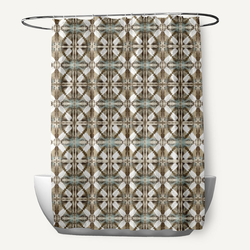 Rideau de douche simple, Brun