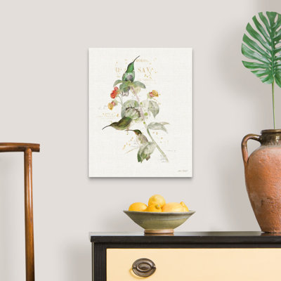 Colibri coloré, art mural sur toile III