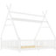 Lit double blanc avec, pour, et, profil bas, toit amovible, différentes configurations, clôture à DEL, stabilité du bois massif-1314759762