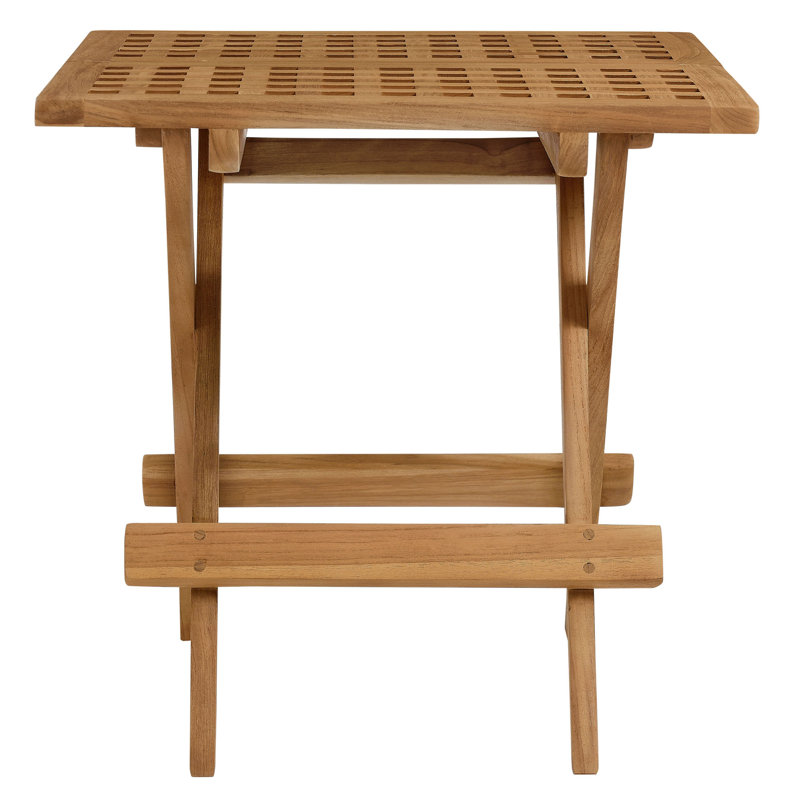 Vienna 3-Piece Outdoor Patio Teak And Rope Folding Lounge Chairs And Side Table In Natural, Natural