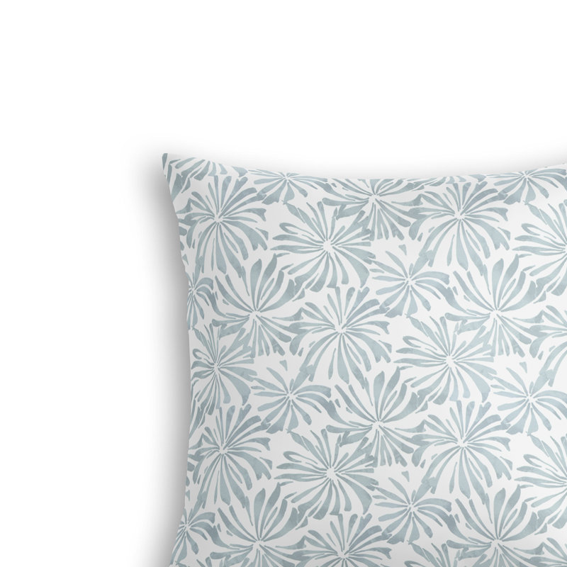 Coussin Juliet, 24 po x 24 po, Bleu Belmont