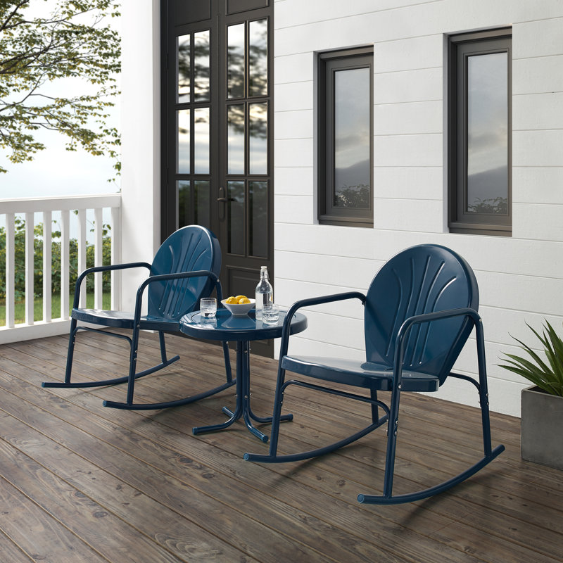 Burley 2 - Person Patio Conversation Set, Navy