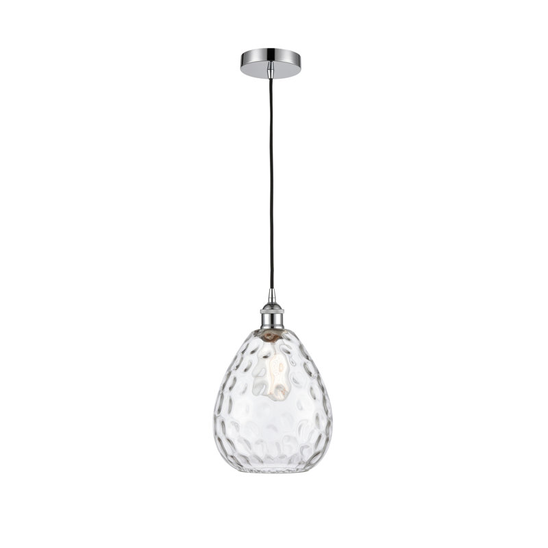 Luminaire suspendu simple à 1 lumière Oceanne, Chrome poli