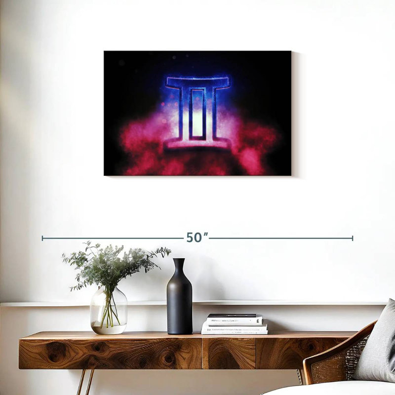Adella Dramatic Gemini Symbol, 20" H x 30" W