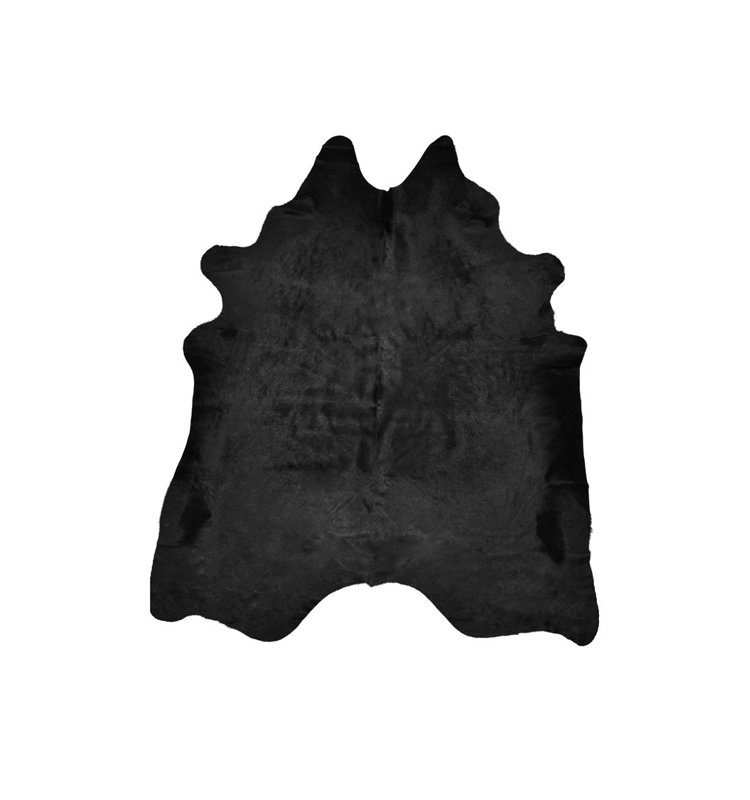 Natural Cowhide Area Rug in Black