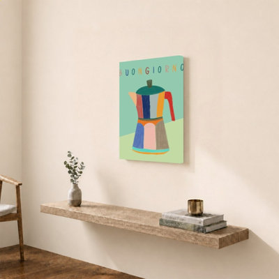 Buongiorno Coffeepot by Emily Navas - Graphic Art on Canvas