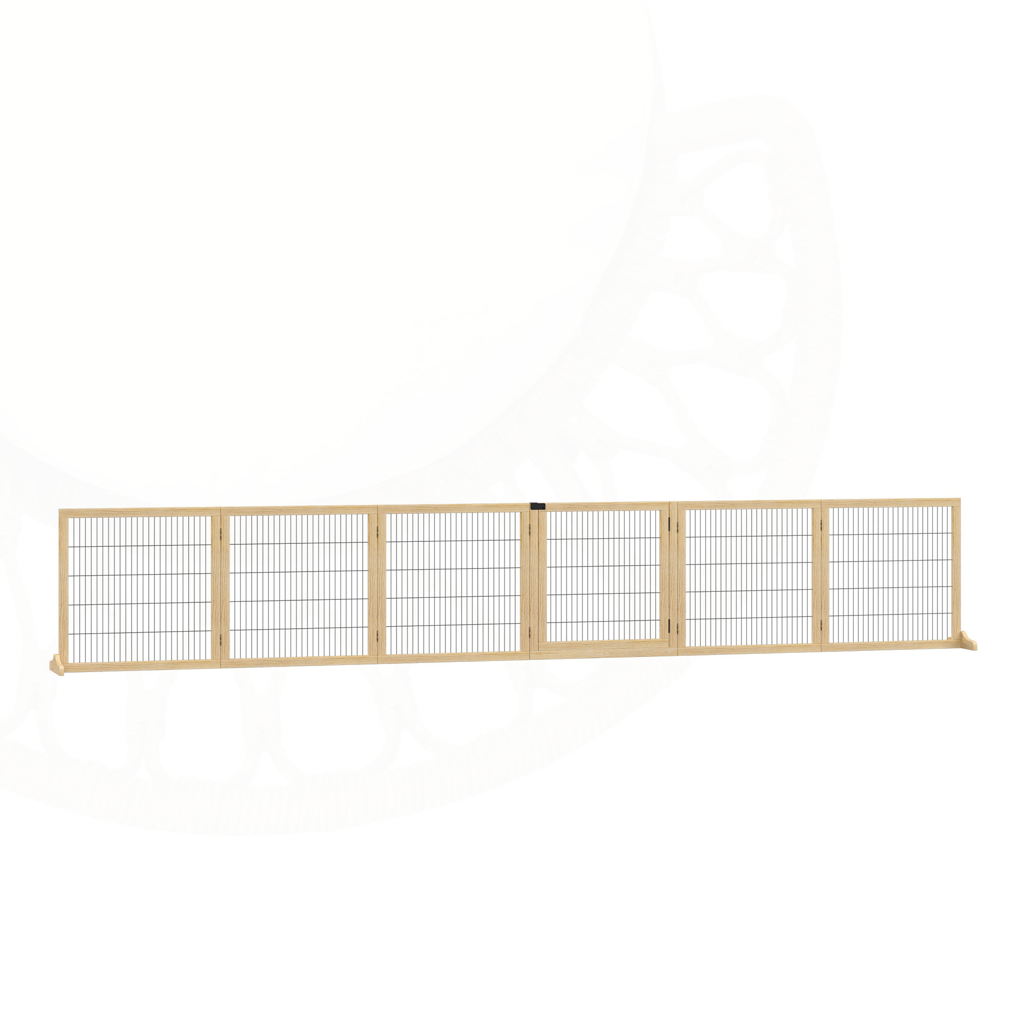 View of Tucker Murphy Pet™ Versatile Foldable Wooden Dog Gate for Various House ...