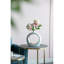 Vase rond blanc et or de 11 x 3,1 x 12 pouces
