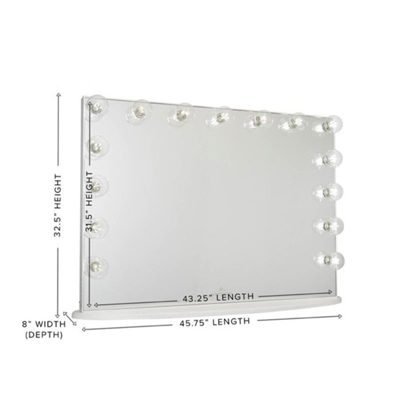 Miroir de salle de bain Hollywood Glow Pro avec haut-parleurs Bluetooth, panneau tactile, Rose