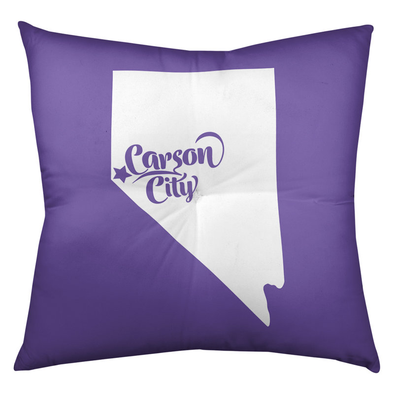 Coussin de sol touffeté nevada, 26 po x 26 po, Mauve, Ville de Carson City