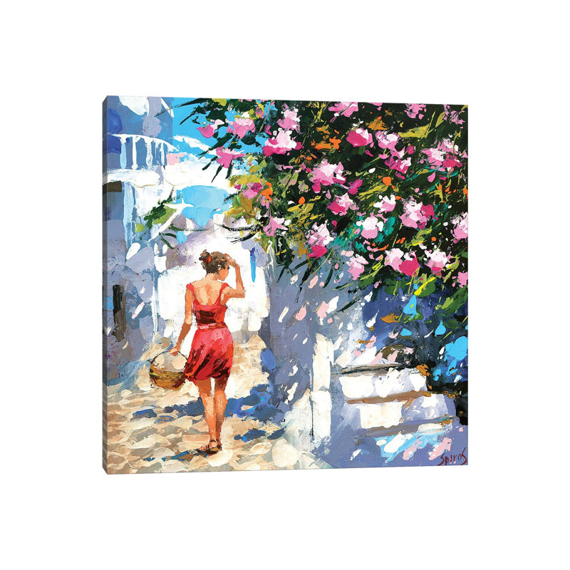 Greek Lane 1 Piece Wrapped Canvas Painting, 30.48 cm H x 30.48 cm W