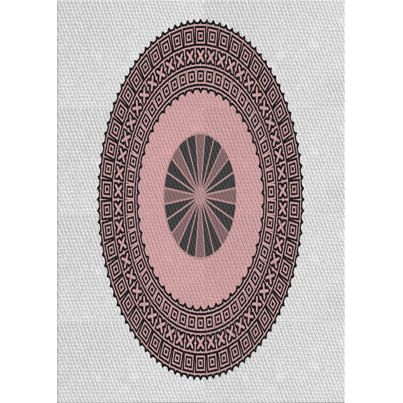 Tapis en laine touffeté à la main rose