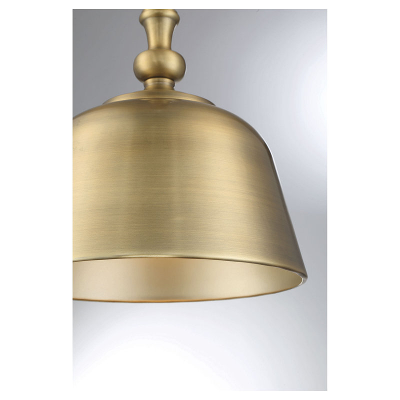 Luminaire suspendu 1 lumière Savoy House Berg en laiton chaud, Laiton chaleureux