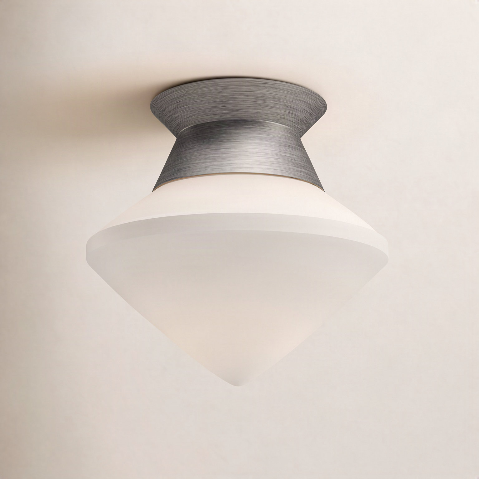 Orrin Single Light Flush Mount, Brushed Nickel