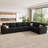 Caren L-shaped Sleeper Sectional Modular Sofa Bed With Storage Seat-115354121