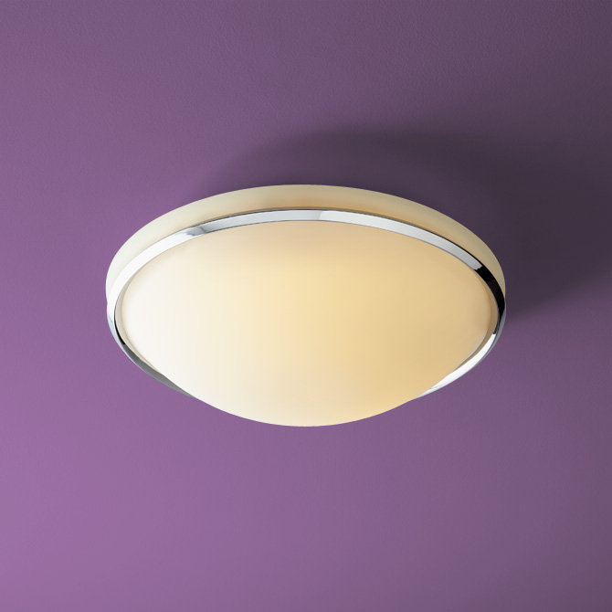 Saturna Acrylic Flush Mount, Polished Chrome
