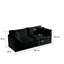 Canapé modulaire extra profond, 3 pièces pour le salon, moderne surdimensionné avec siège et simple chenille noire, canapé modulaire de qualité, look