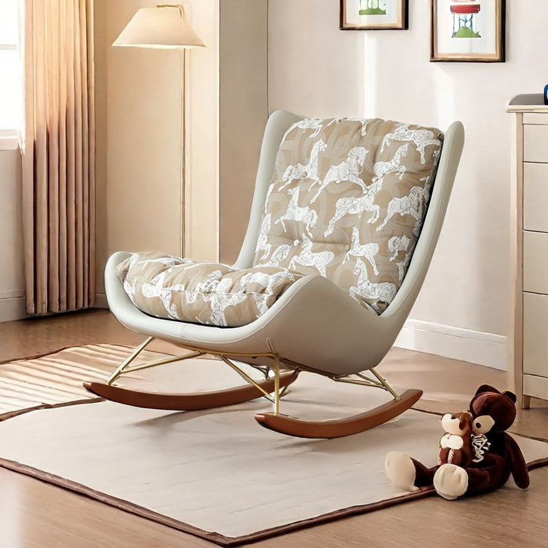 Chaise berçante moderne rembourrée