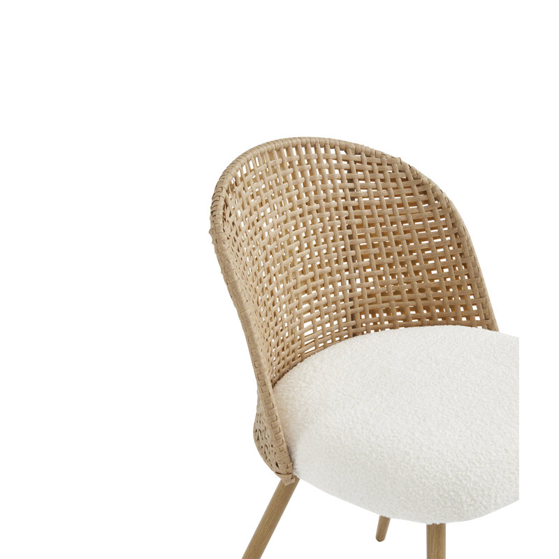 Wicker brown dining chairs,4pc