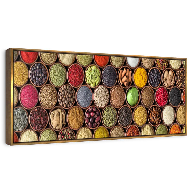 Spice Of All Kinds, Floating Frame Gold, 37" X 13"