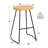 26 Inch Barstool Chair For Kitchen Island, Rustic Saddle, Seat Backless Stools With Metal Leg-23176021-23176026
