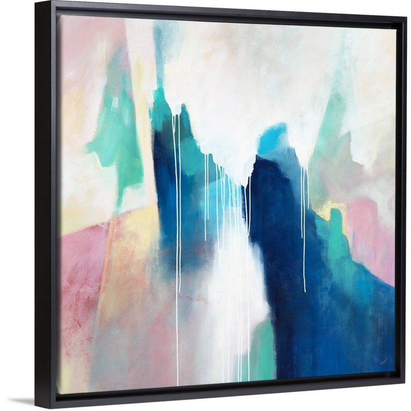 « gelato souvenirs »-reproduction d’art sur toile, H 31,7 po x l 31,7 po x P 1,75 po, Cadre flottant noir