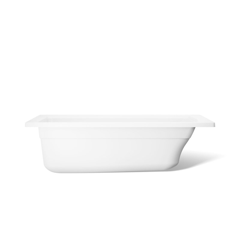 Archer Drop-In Bath with Reversible Drain, White