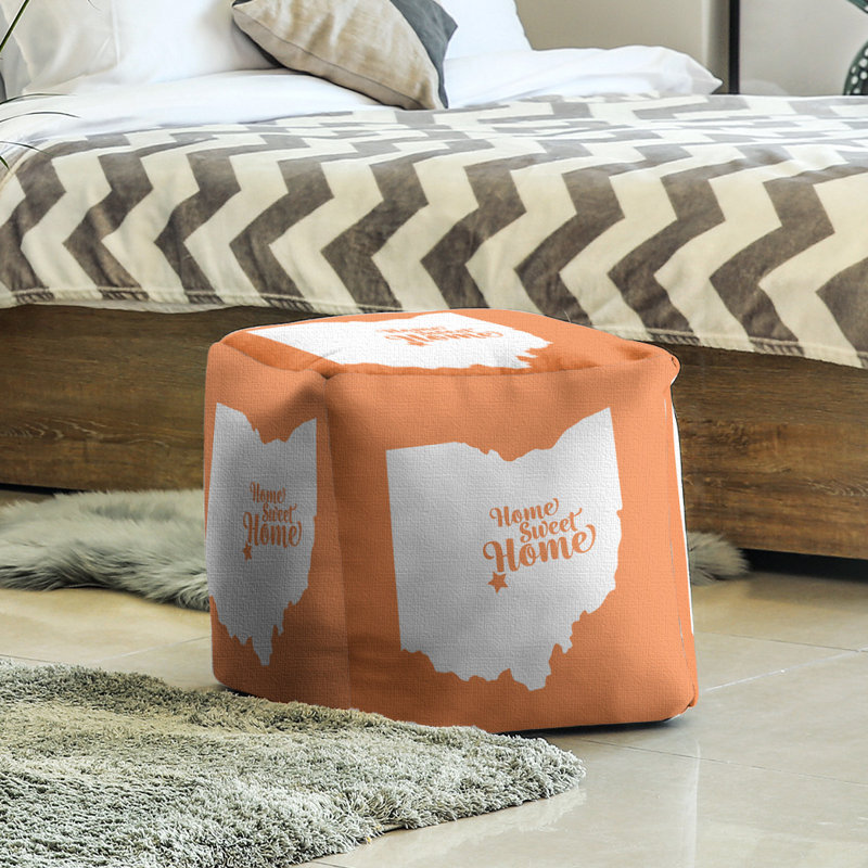 Repose-pieds à cubes columbus the home, Orange