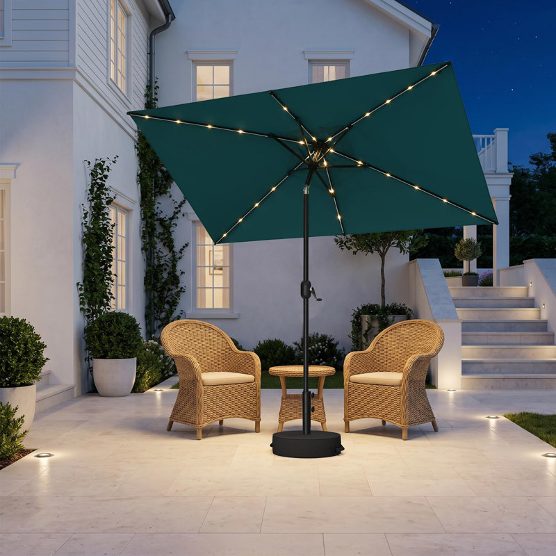 Parasol de table rectangulaire 5 'x 8', Bleu