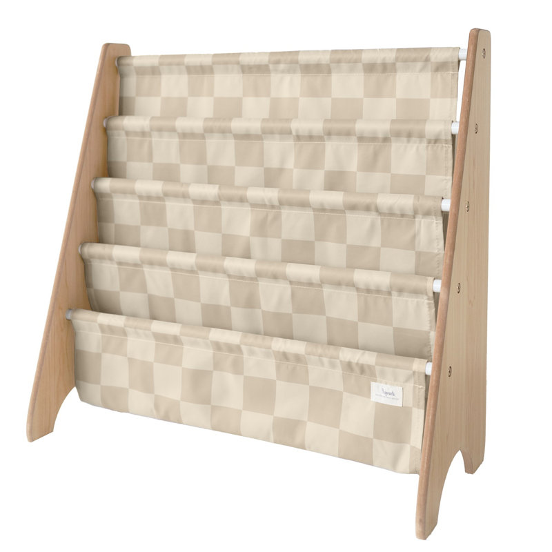 Recycled Book Rack/checkerboard/beige