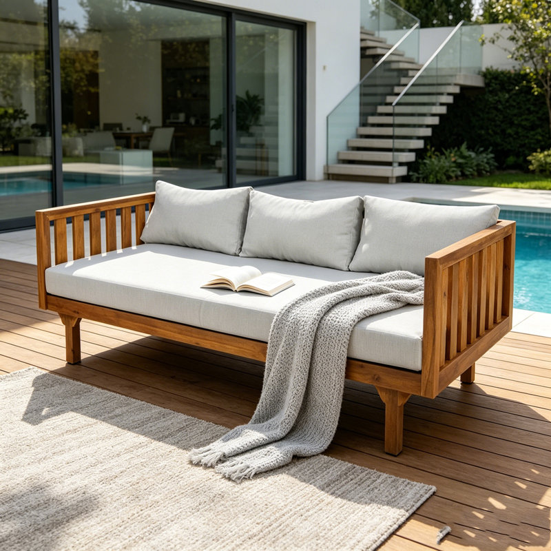 Canapé de patio 3 places, LIGHT GREY