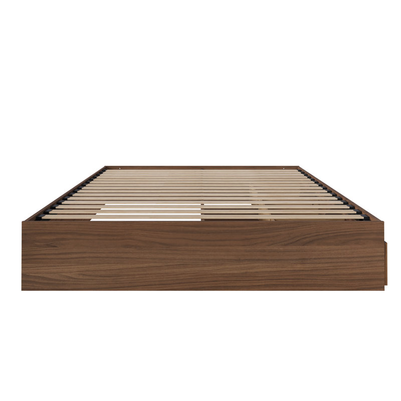 3 Drawer Storage Bed Frame, Queen, Walnut