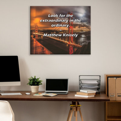 Artsy Quote "Look for the extraordinary in the ordinary." By Matthew Knisely Gallery Wrapped Canvas