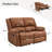 Jackson 59.4" Wide Modern And Upholstered Leather Manual Reclining Loveseat Sofa, 2-Seater Recliner Couch-1255423388
