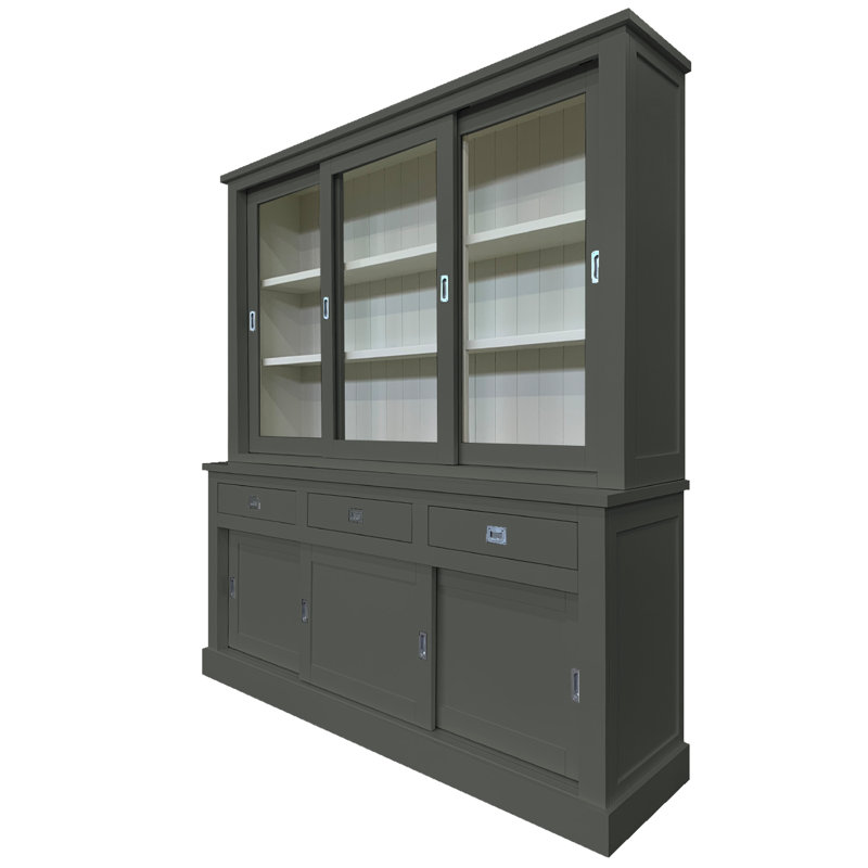 Lemire Display Cabinet, Green/Grey