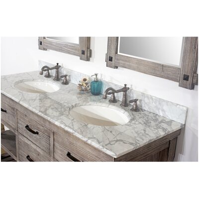 Millwood Pines Villeneuve 60'' Double Bathroom Vanity with Granite Top ...
