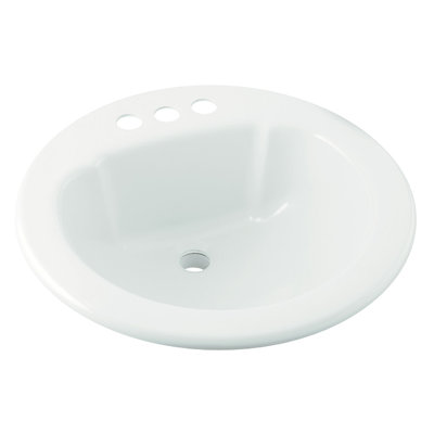 Vikrell Circular Drop-In Bathroom Sink