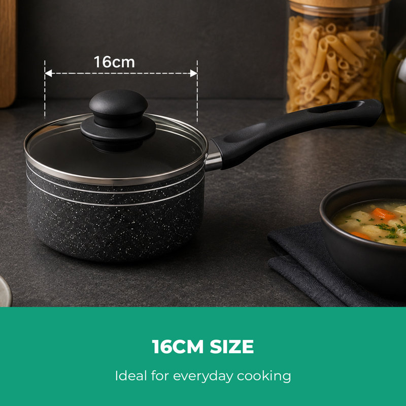 2.5L Aluminum Saucepan, 1.3L