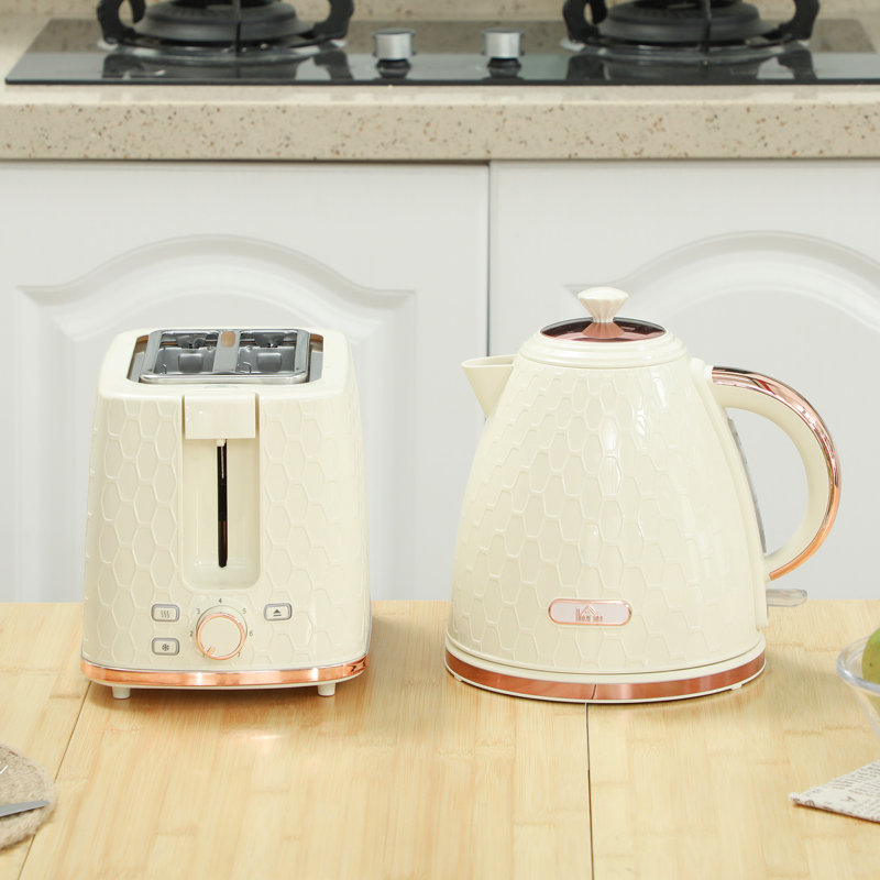 Kettle and Toaster Set, Beige